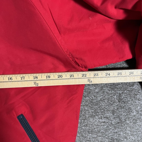 Vintage L.L.Bean Jacket Womens Medium Red Warm-up Fleece Lined Windbreaker 90s - Picture 5 of 13